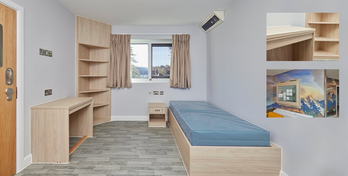 Fitted furniture for mental health hospital 